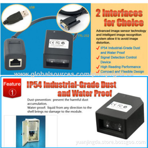 LV3000R 1D 2D OEM Mini USB Barcode Scanner with IP54 Water- and Dust-resistant Function